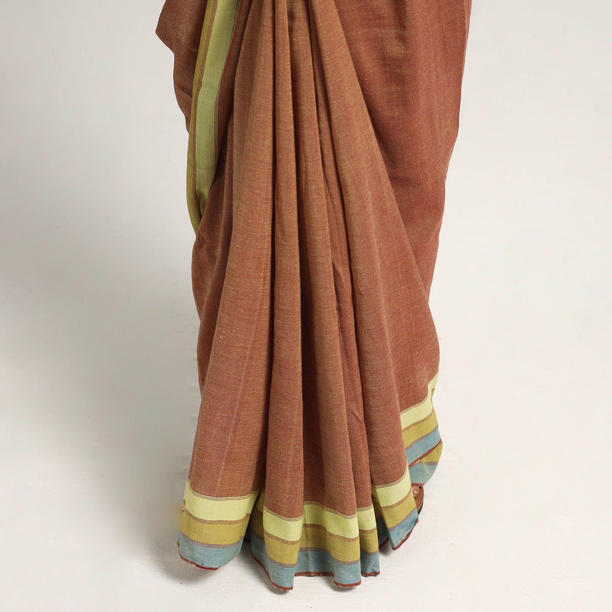 Brown - Organic Kala Cotton Bhujodi Handloom Saree