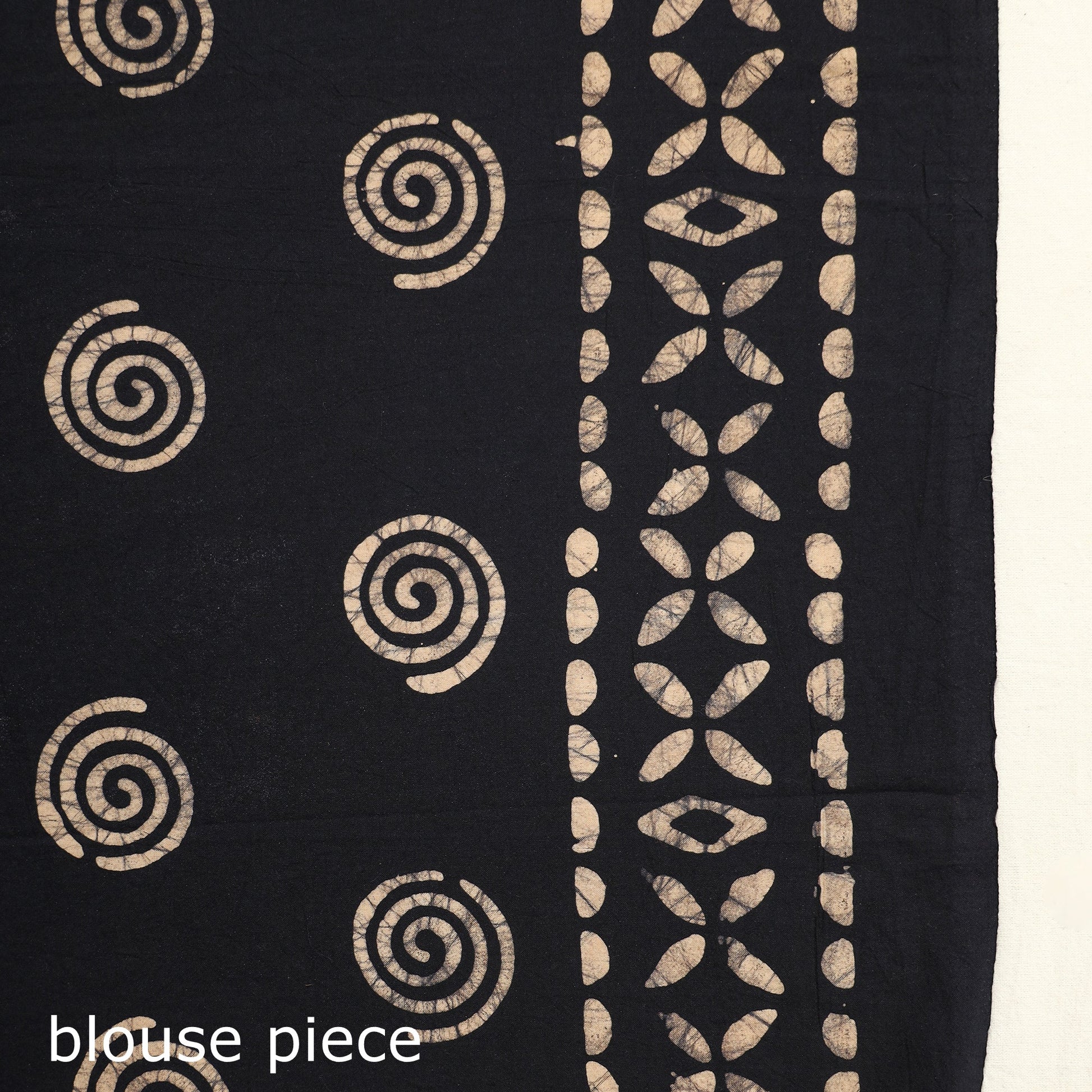 Brown - Mul Cotton Hand Batik Print Saree