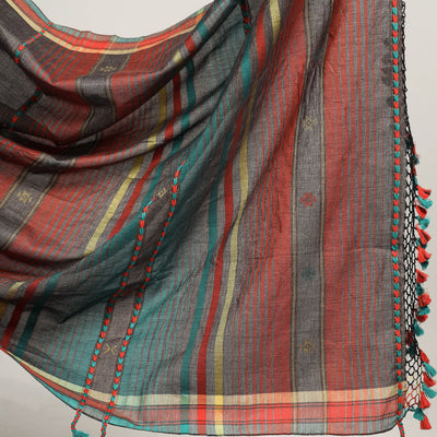 Brown - Organic Kala Cotton Bhujodi Handloom Saree