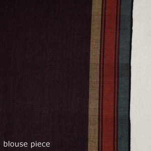 Brown - Organic Kala Cotton Bhujodi Handloom Saree