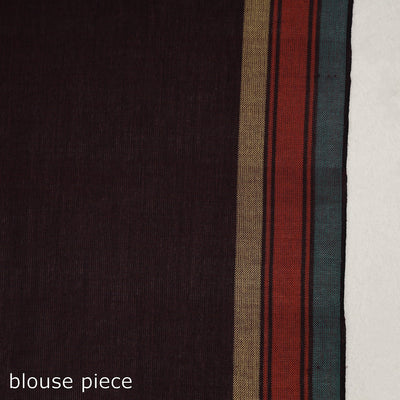 Brown - Organic Kala Cotton Bhujodi Handloom Saree