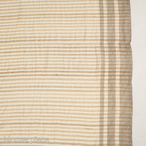 Beige - Grey & Kora with Grey Trangle Pattern with Red Floral Buti Extra Weft Silk Cotton Saree