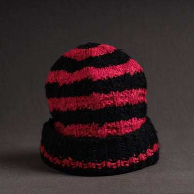 Black - Kullu Karishma Handwoven Merino Wool Cap
