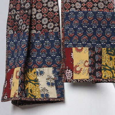 Brown - Ajrakh Block Printed Patchwork Cotton Stole