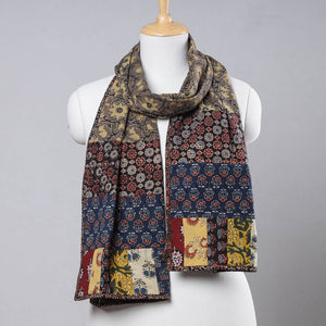 Brown - Ajrakh Block Printed Patchwork Cotton Stole