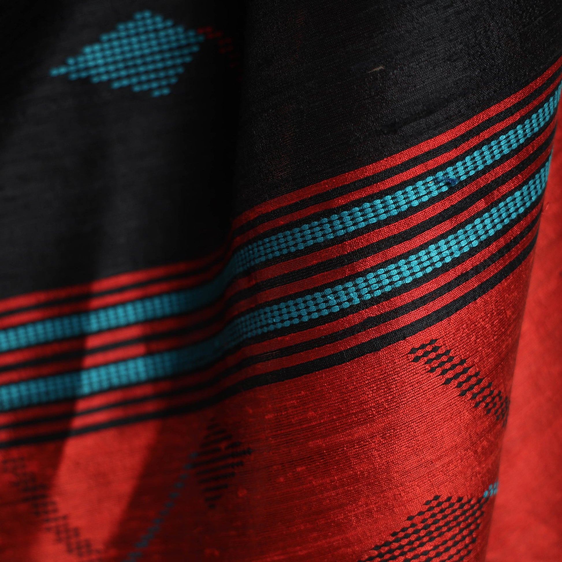 Black - Bhagalpuri Pure Desi Tussar Silk Handloom Saree with Zari Border