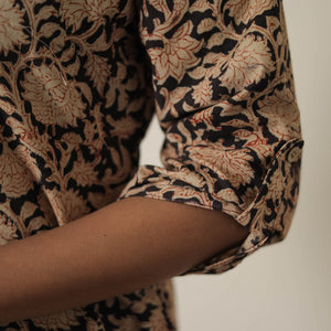 Beige - Block Printed Cotton Kalamkari Co-ord Set 09