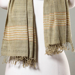Beige - Traditional Handspun Handloom Eri Silk Natural Dyed Stole