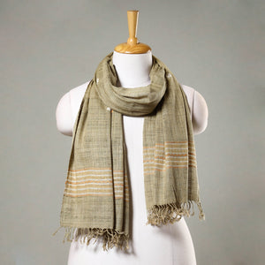 Beige - Traditional Handspun Handloom Eri Silk Natural Dyed Stole