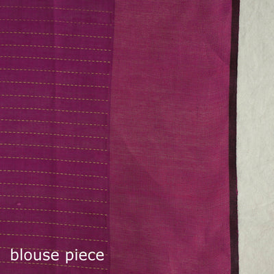 Blue - Bhagalpuri Pure Desi Tussar Silk Handloom Saree with Zari Border