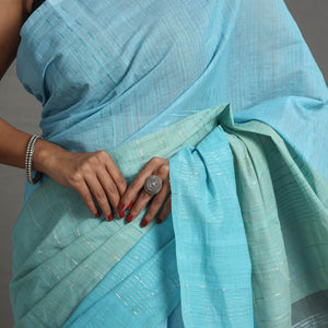 Blue - Ballakami Cotton Handloom Saree 84