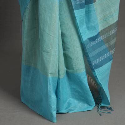 Blue - Ballakami Cotton Handloom Saree 84