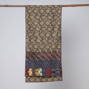Brown - Ajrakh Block Printed Patchwork Cotton Stole