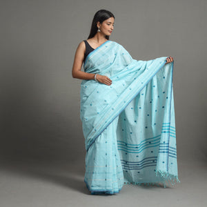 Blue - Buti Cotton Handloom Saree 93
