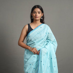 Blue - Buti Cotton Handloom Saree 93