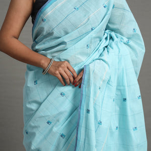 Blue - Buti Cotton Handloom Saree 93