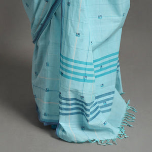 Blue - Buti Cotton Handloom Saree 93