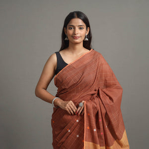 Brown - Buti Cotton Handloom Saree 97