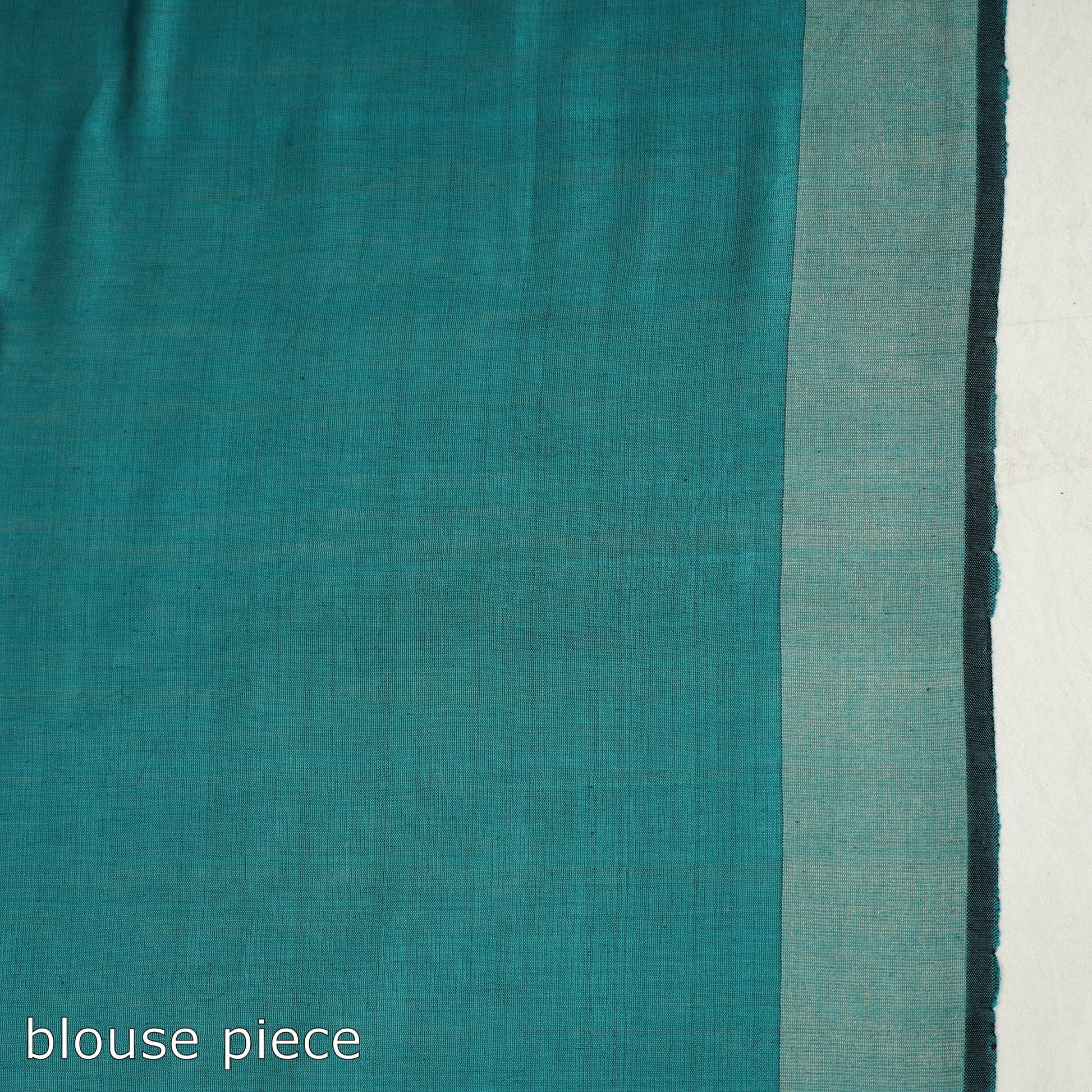 Blue - Bhagalpuri Handloom Desi Tussar Silk Zari Border Saree