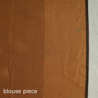 Blue - Bhagalpuri Pure Desi Tussar Silk Handloom Saree with Zari Border