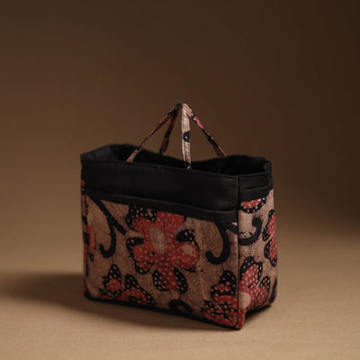Brown - Handcrafted Cotton Cosmetic/Toiletry Bag 04
