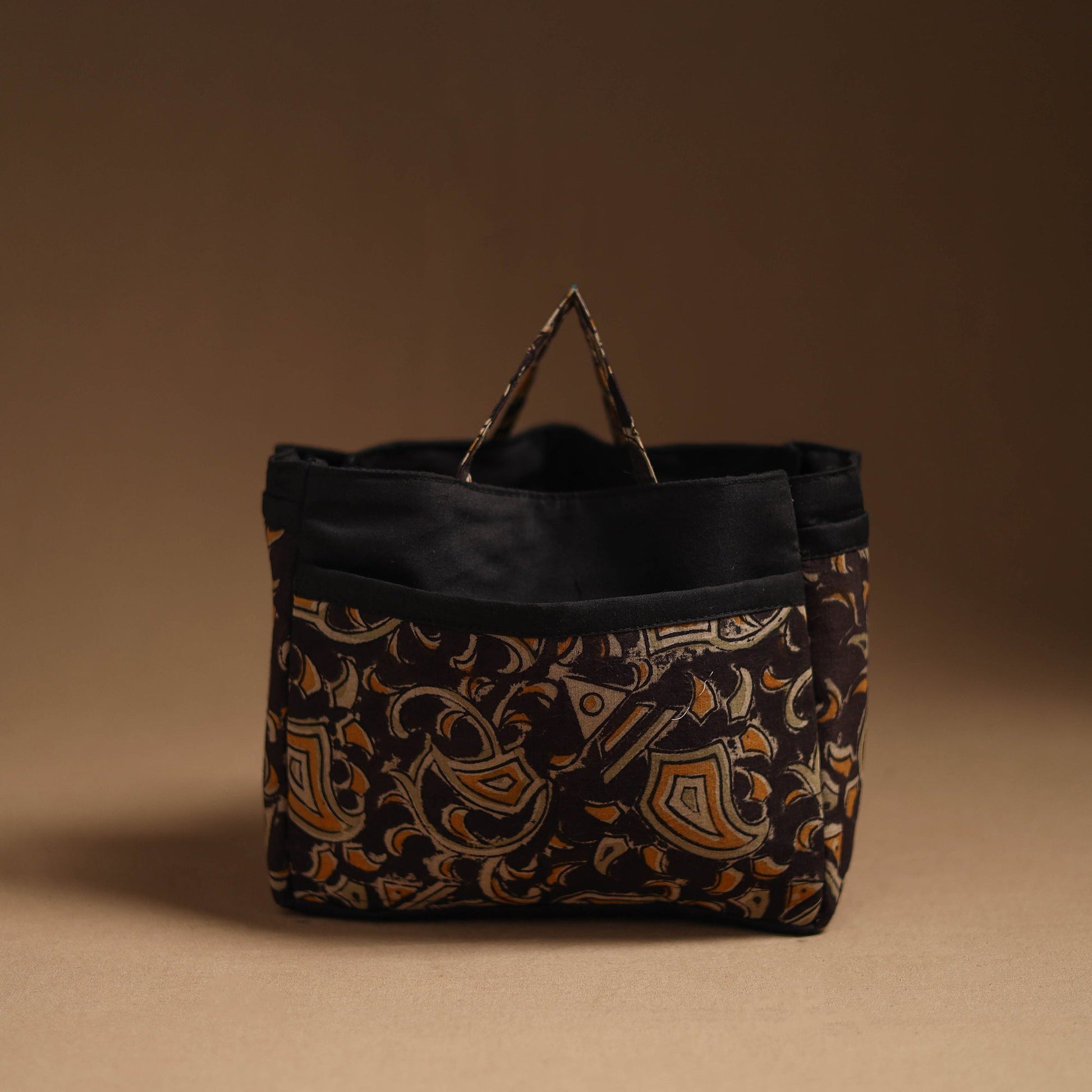 Brown - Handcrafted Cotton Cosmetic/Toiletry Bag 14