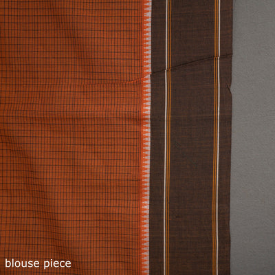 Narayanpet Small Chequered Dobby Cotton Handloom Saree 108