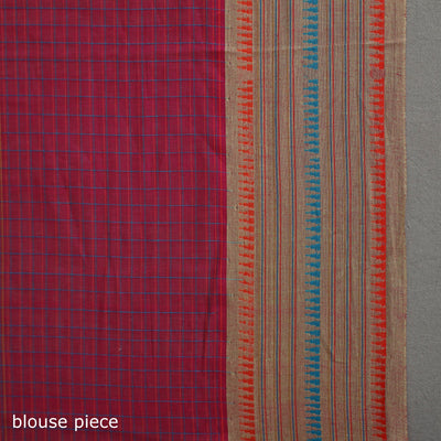 Narayanpet Checks Chakkar Dobby Cotton Handloom Saree 109