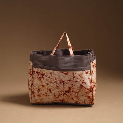 Brown - Handcrafted Cotton Cosmetic/Toiletry Bag 25