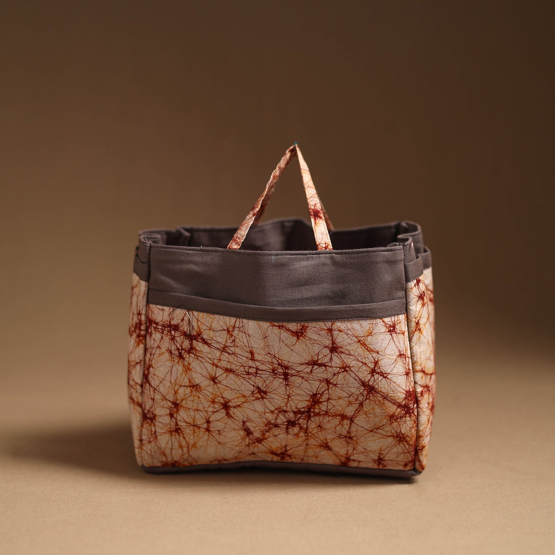 Brown - Handcrafted Cotton Cosmetic/Toiletry Bag 25