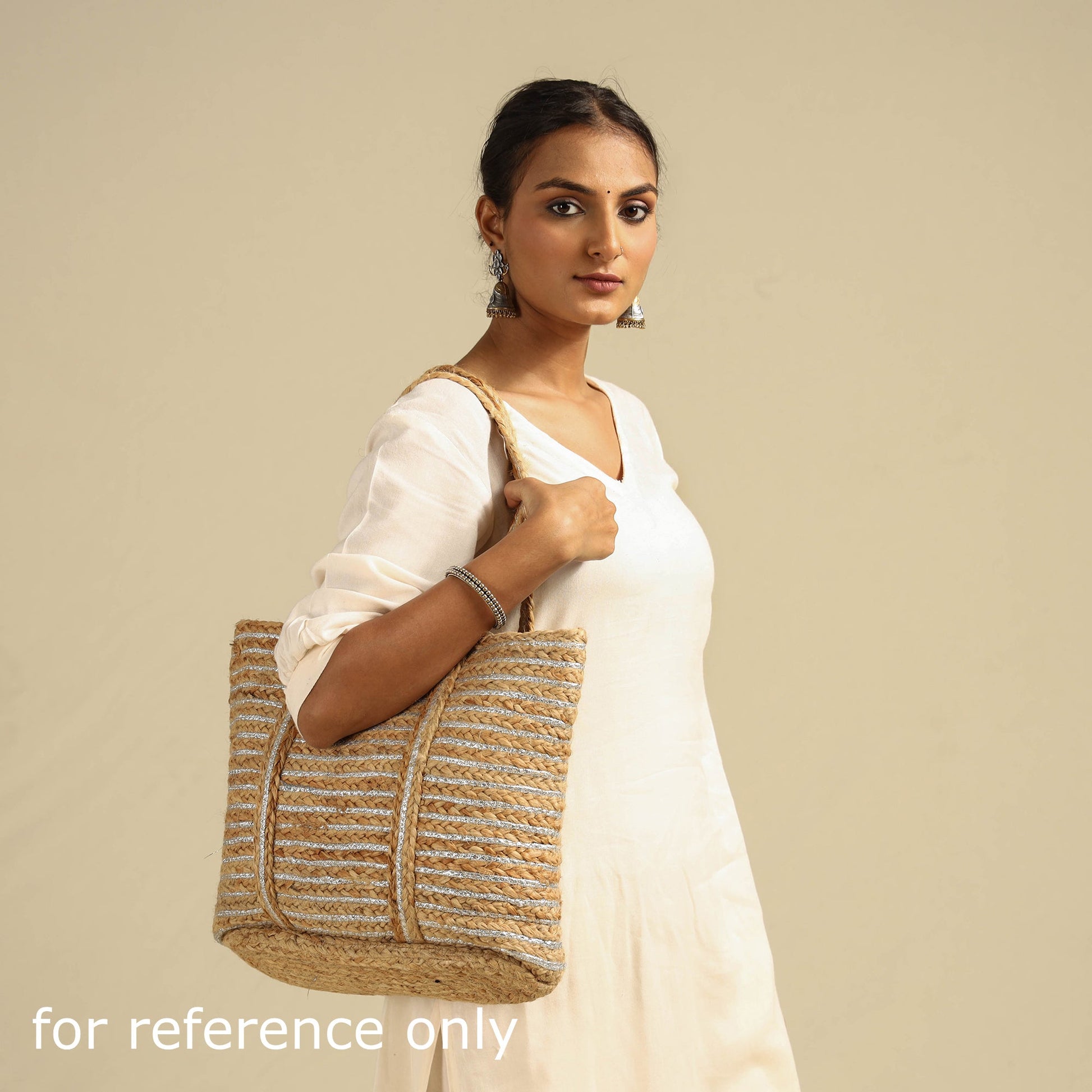 Beige - Handcrafted Multipurpose Jute Hand Bag