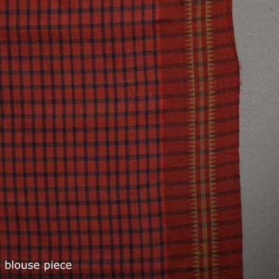 Narayanpet Small Chequered Dobby Cotton Handloom Saree 111