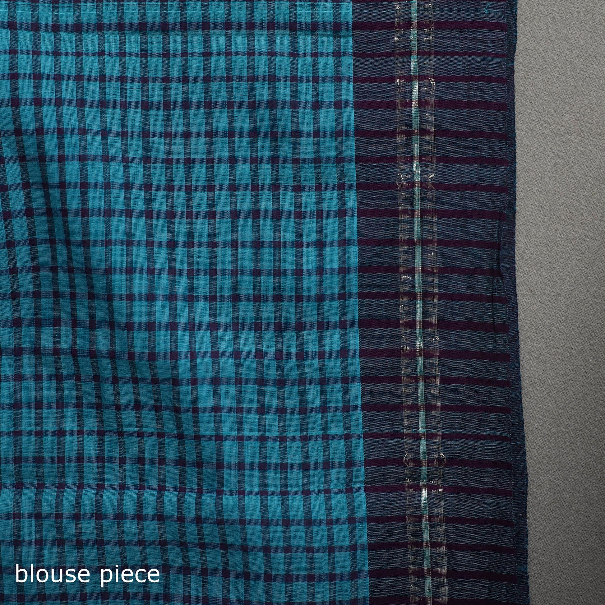 Narayanpet Small Chequered Dobby Cotton Handloom Saree 112
