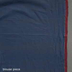 Blue - Half and Half Buta Cotton Handloom Saree 120