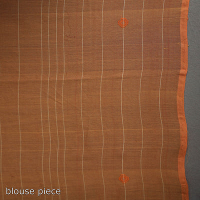 Brown - Kuppadam Turned Weft Cotton Handloom Saree 124