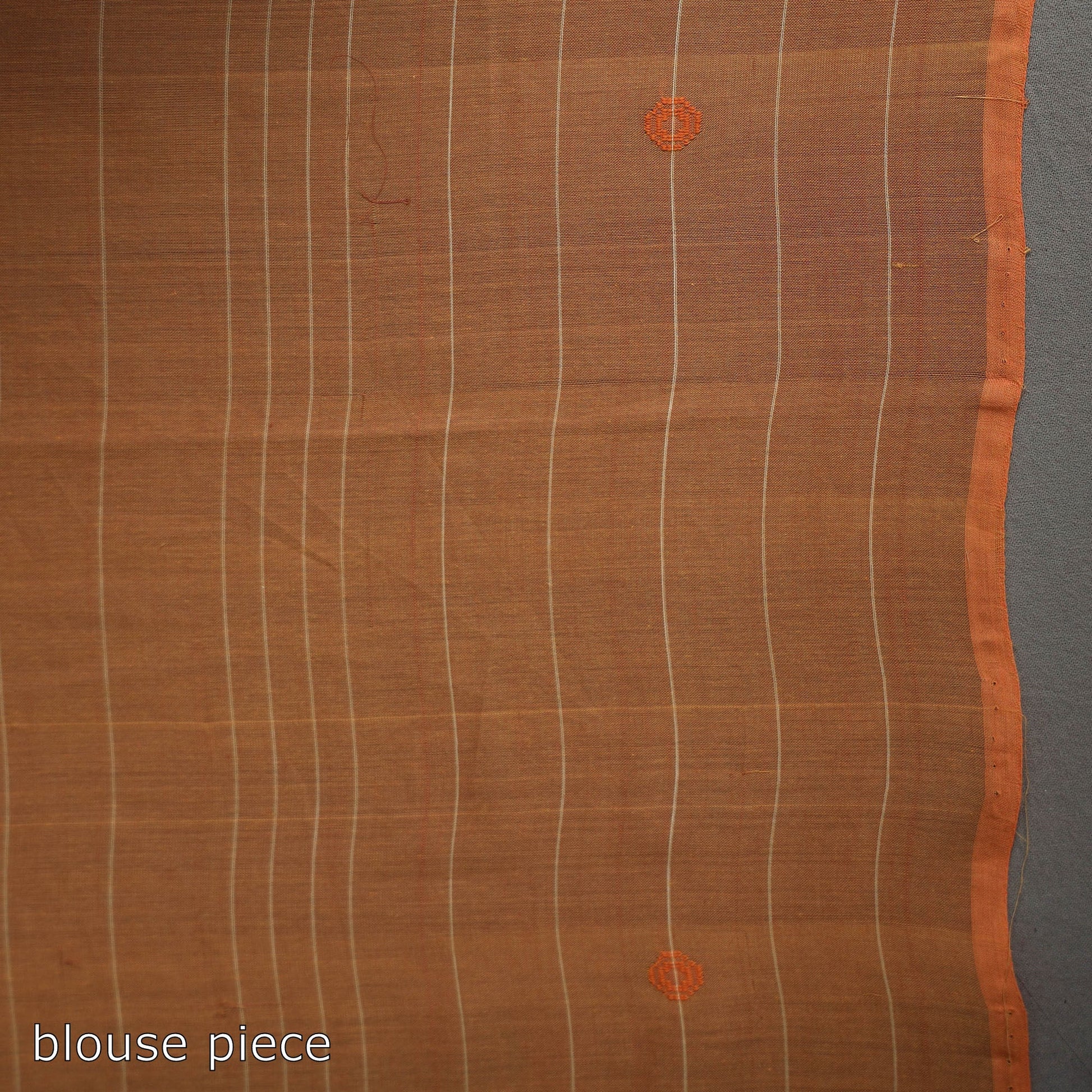 Brown - Kuppadam Turned Weft Cotton Handloom Saree 124