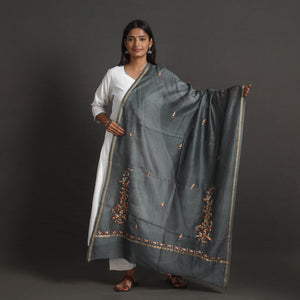Handloom Chanderi Silk Kashida Embroidery Dupatta 13