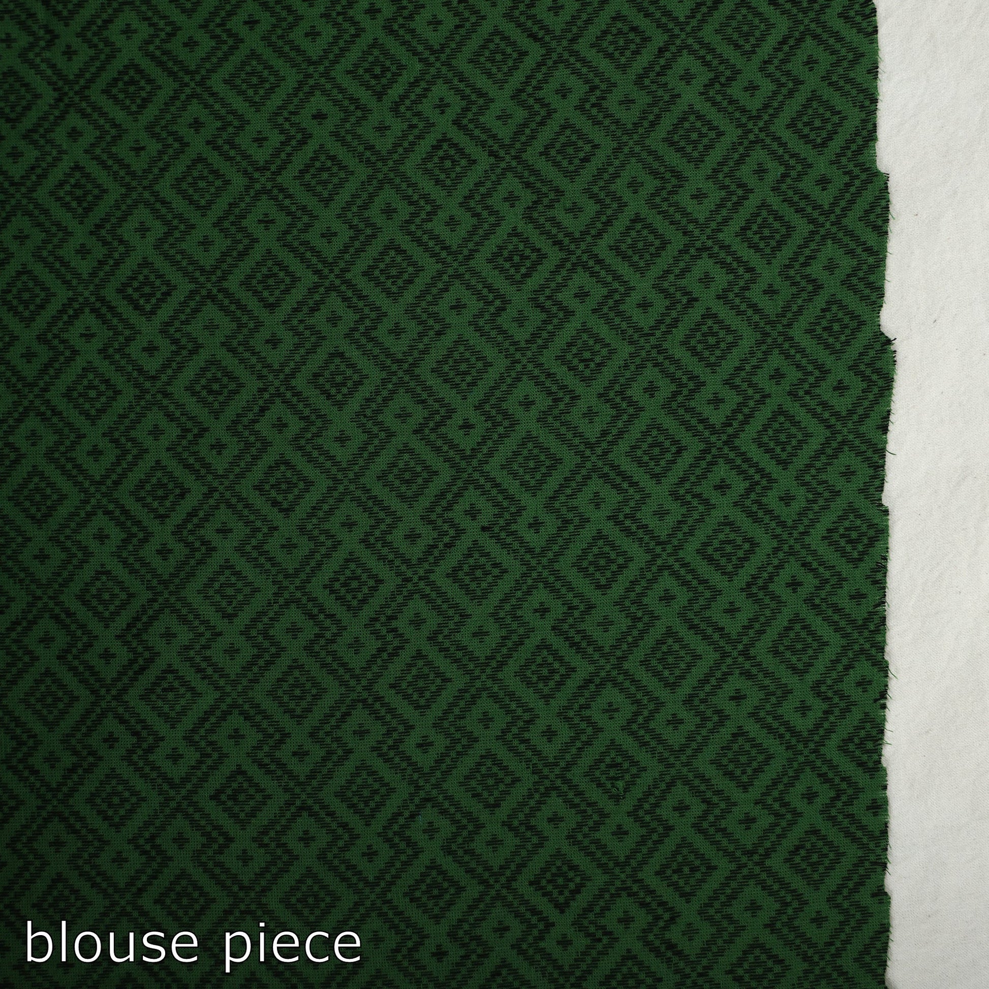 Black - Mangalagiri Missing Checks Cotton Handloom Saree with Pochampally Ikat Blouse Piece