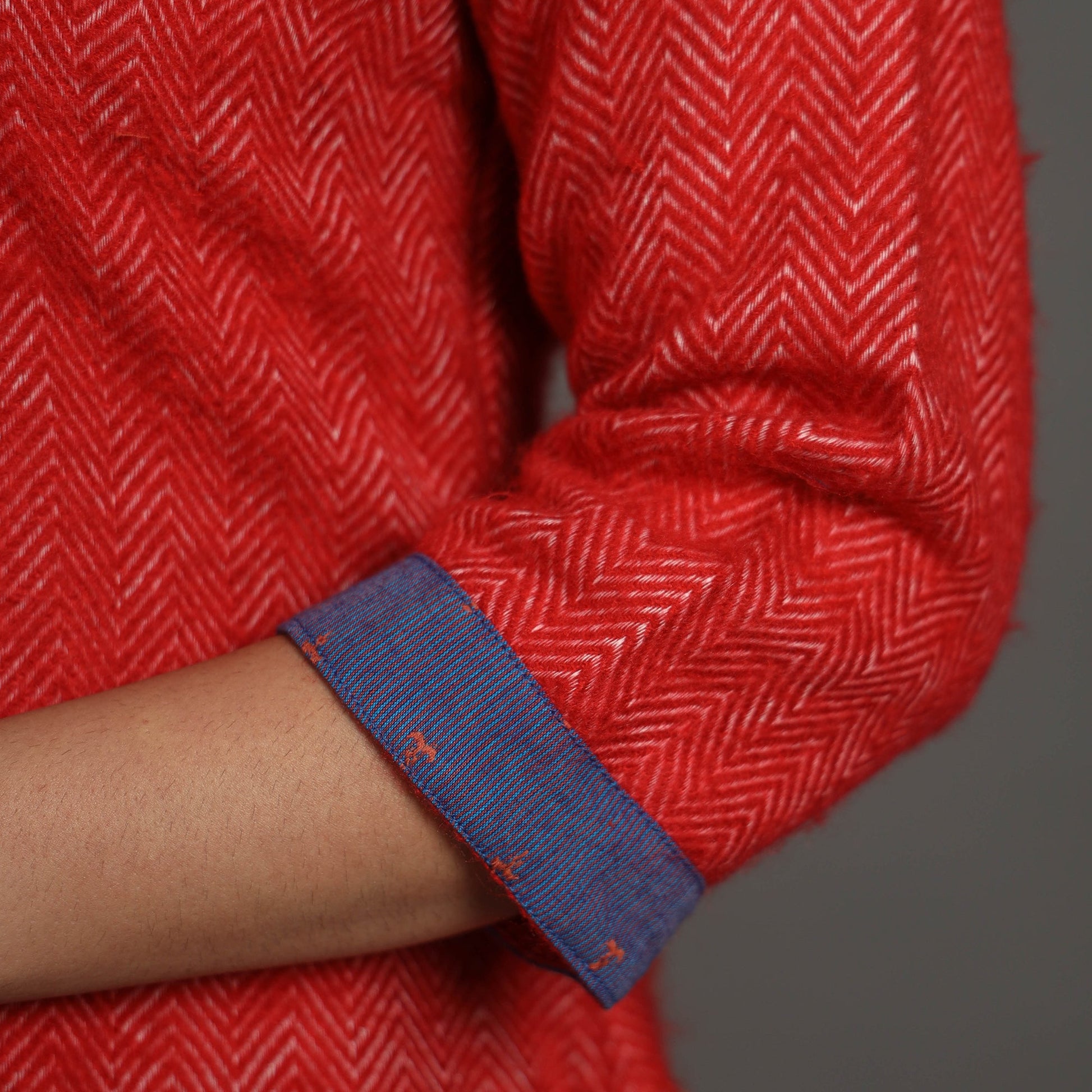 Apeksha Red Merino Woolen Kurta