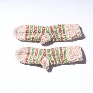 Beige  - Kumaun Hand Knitted Woolen Socks - Kids