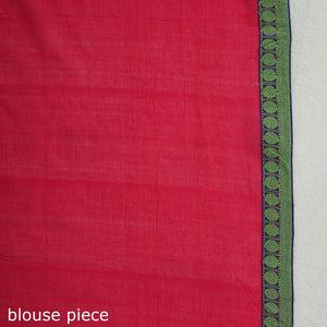 Brown - Mangalagiri Godavari Handloom Rudraksha Border Cotton Saree