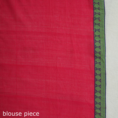 Brown - Mangalagiri Godavari Handloom Rudraksha Border Cotton Saree