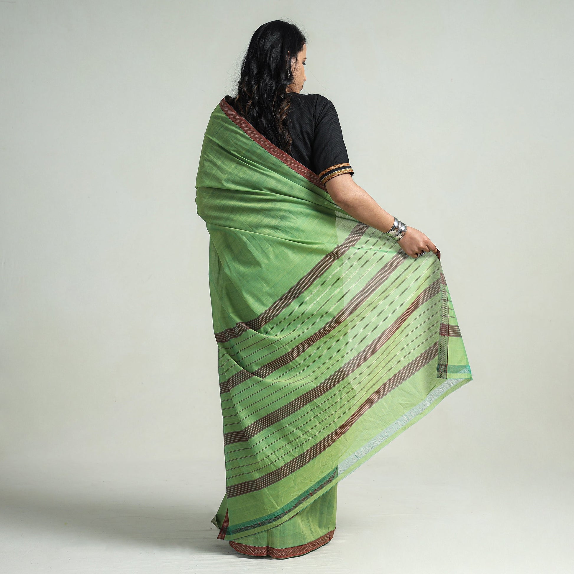 Green - Mangalagiri Krishna Handloom Cotton Saree