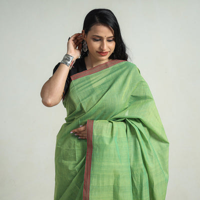 Green - Mangalagiri Krishna Handloom Cotton Saree