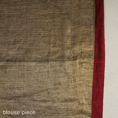 Brown - Bengal Fine Tissue Zari Saree 03