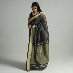 Black - Traditional Handloom Zari Work Maheshwari Silk Saree 63