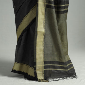 Black - Traditional Handloom Zari Work Maheshwari Silk Saree 63