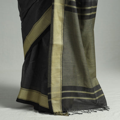 Black - Traditional Handloom Zari Work Maheshwari Silk Saree 63