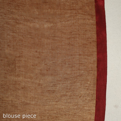 Brown - Bengal Fine Tissue Zari Saree 08
