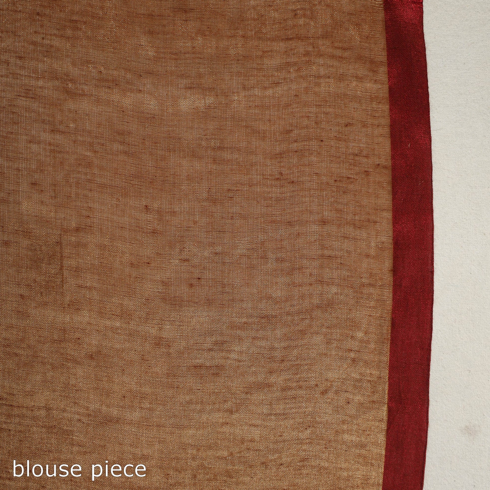 Brown - Bengal Fine Tissue Zari Saree 08